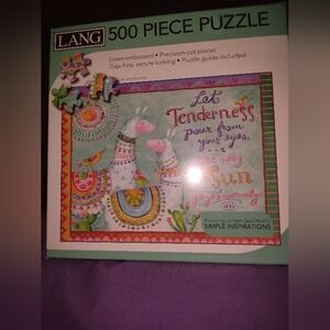 Colorful Llama Puzzle with Inspirational Quote